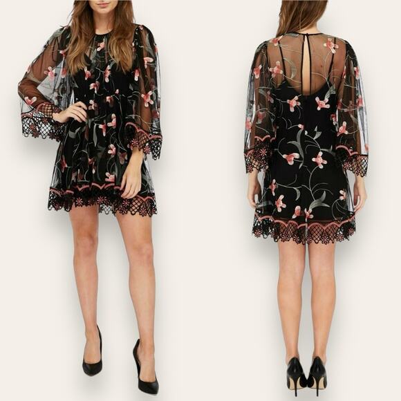 Alice McCall Dresses & Skirts - Alice McCall Wish You Were Here Mini Dress Sugar Plum Floral Black 4 US Women’s